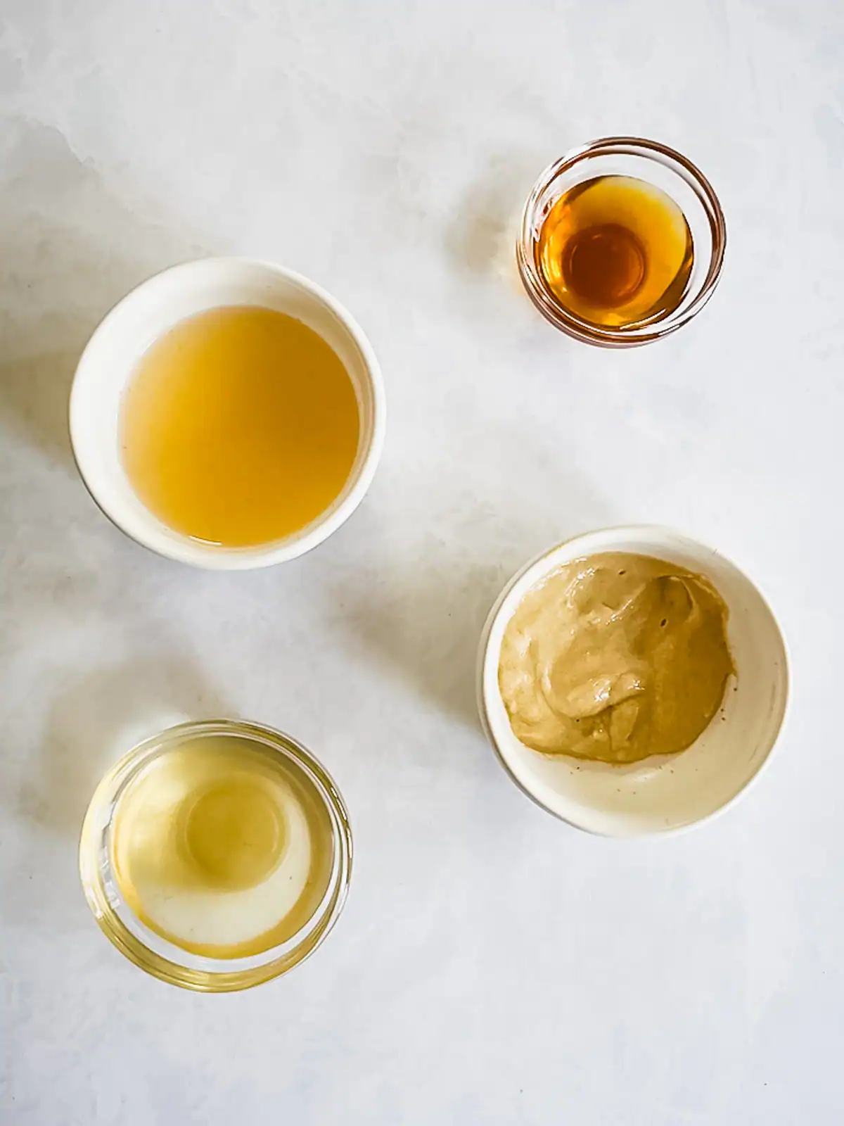 Ingredients for apple cider vinaigrette.