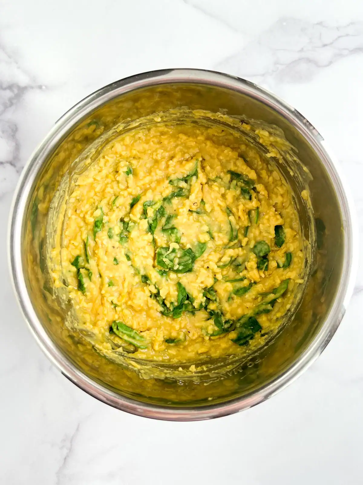 Vegan kitchari in an Instant Pot.