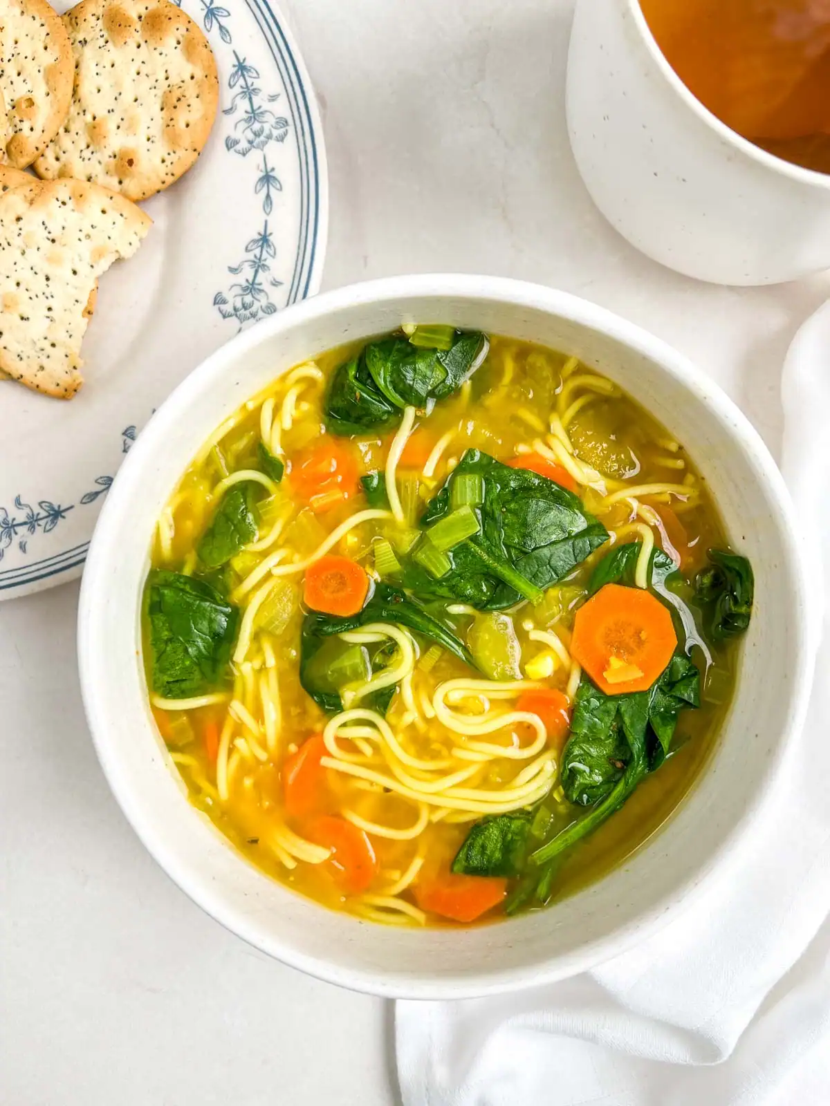 A bowl of immune-boosting vegetable soup.