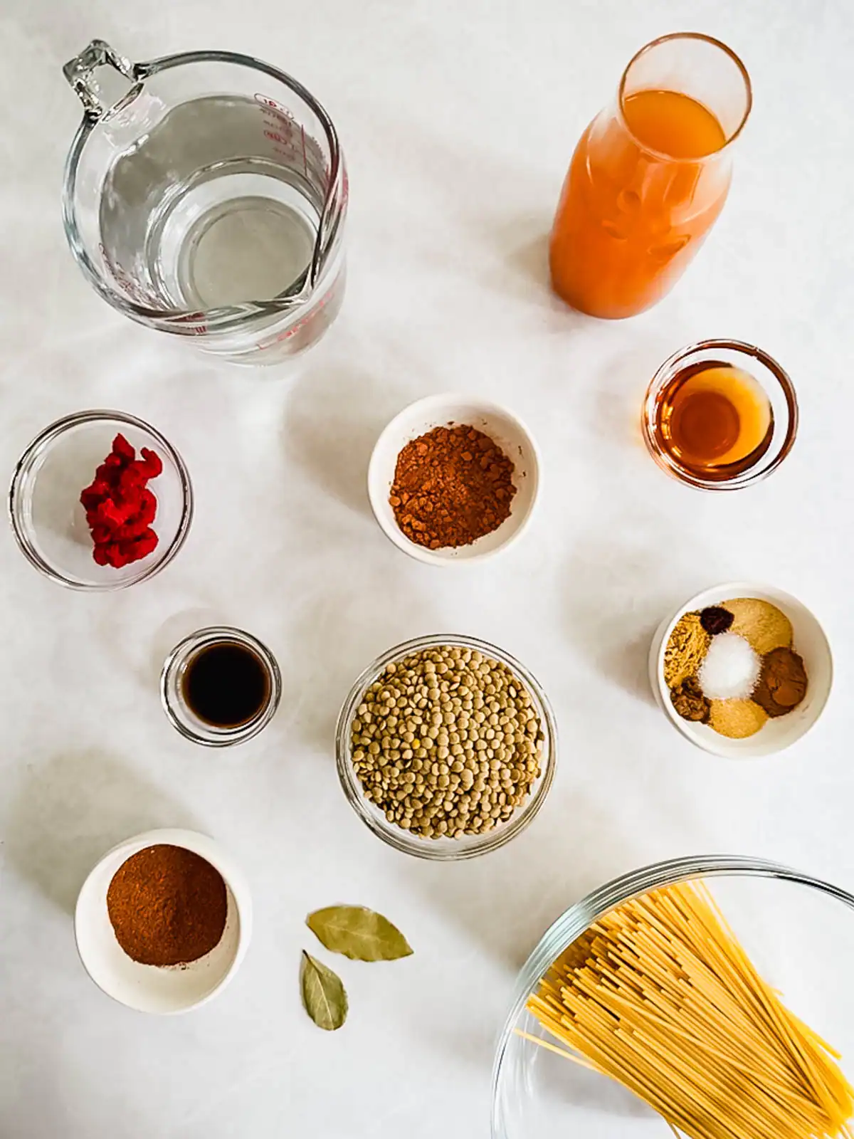 Ingredients for vegan Instant Pot Cincinnati chili.