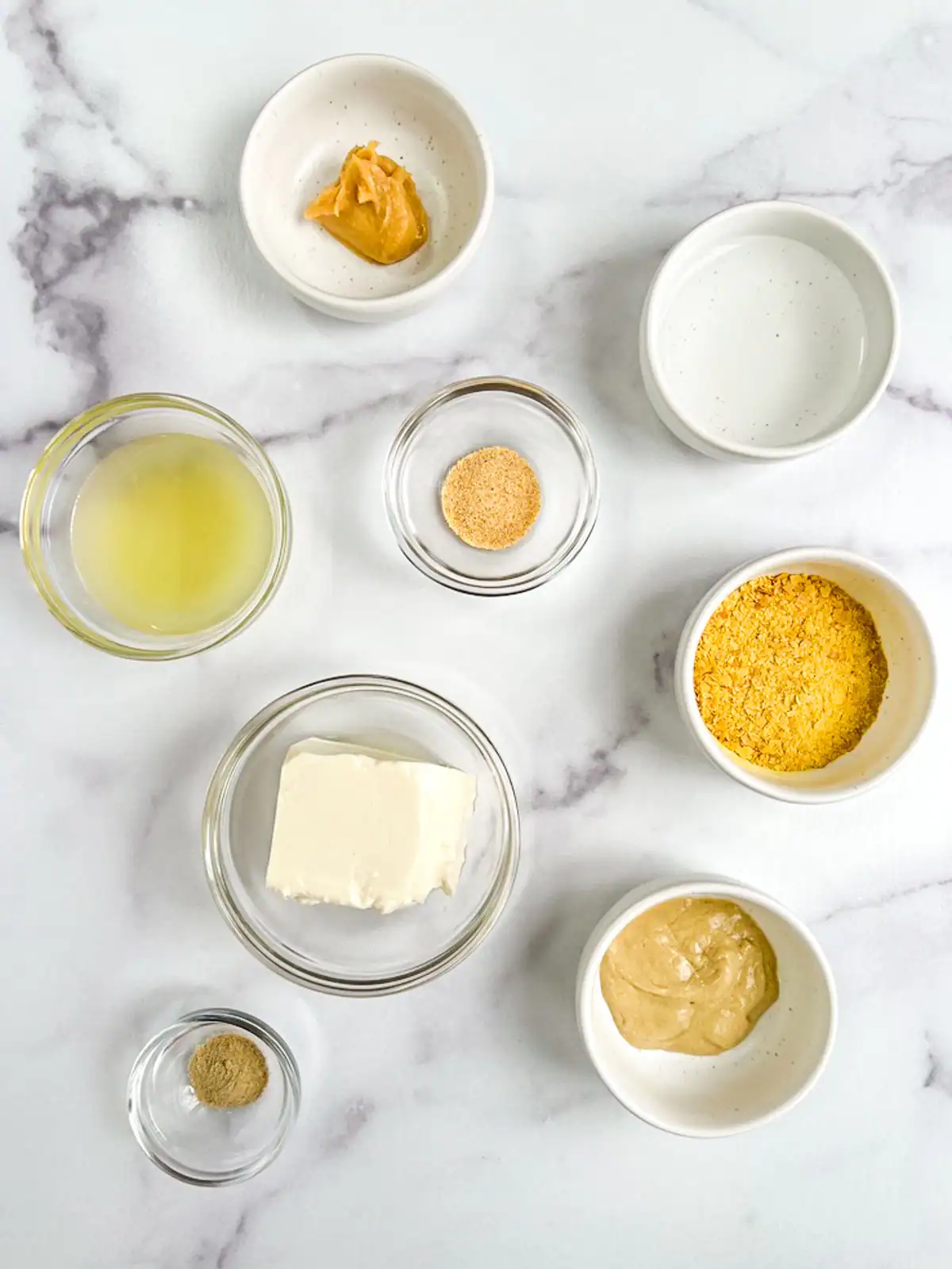 Ingredients for vegan Caesar dressing.