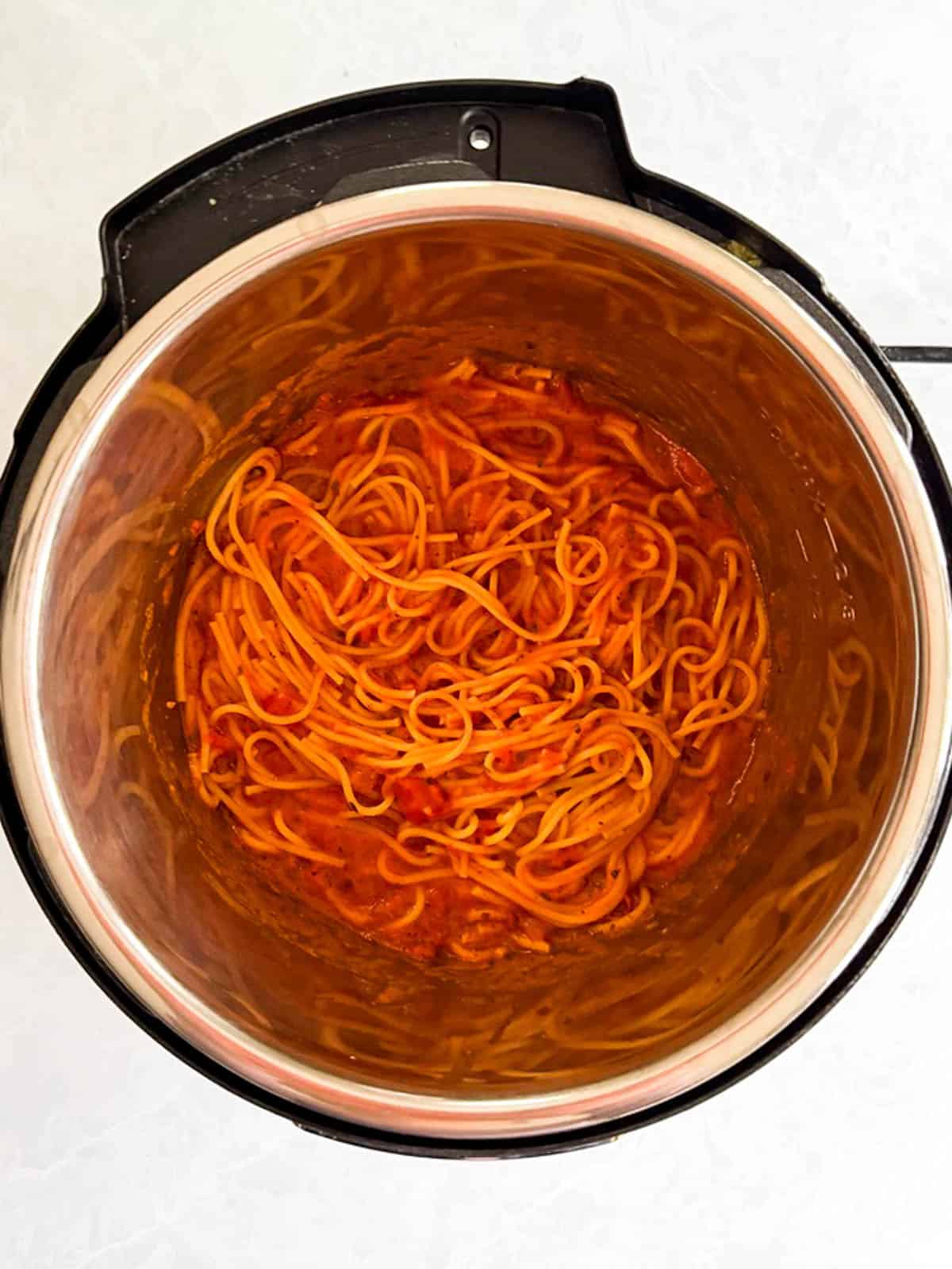 Spaghetti in an Instant Pot.