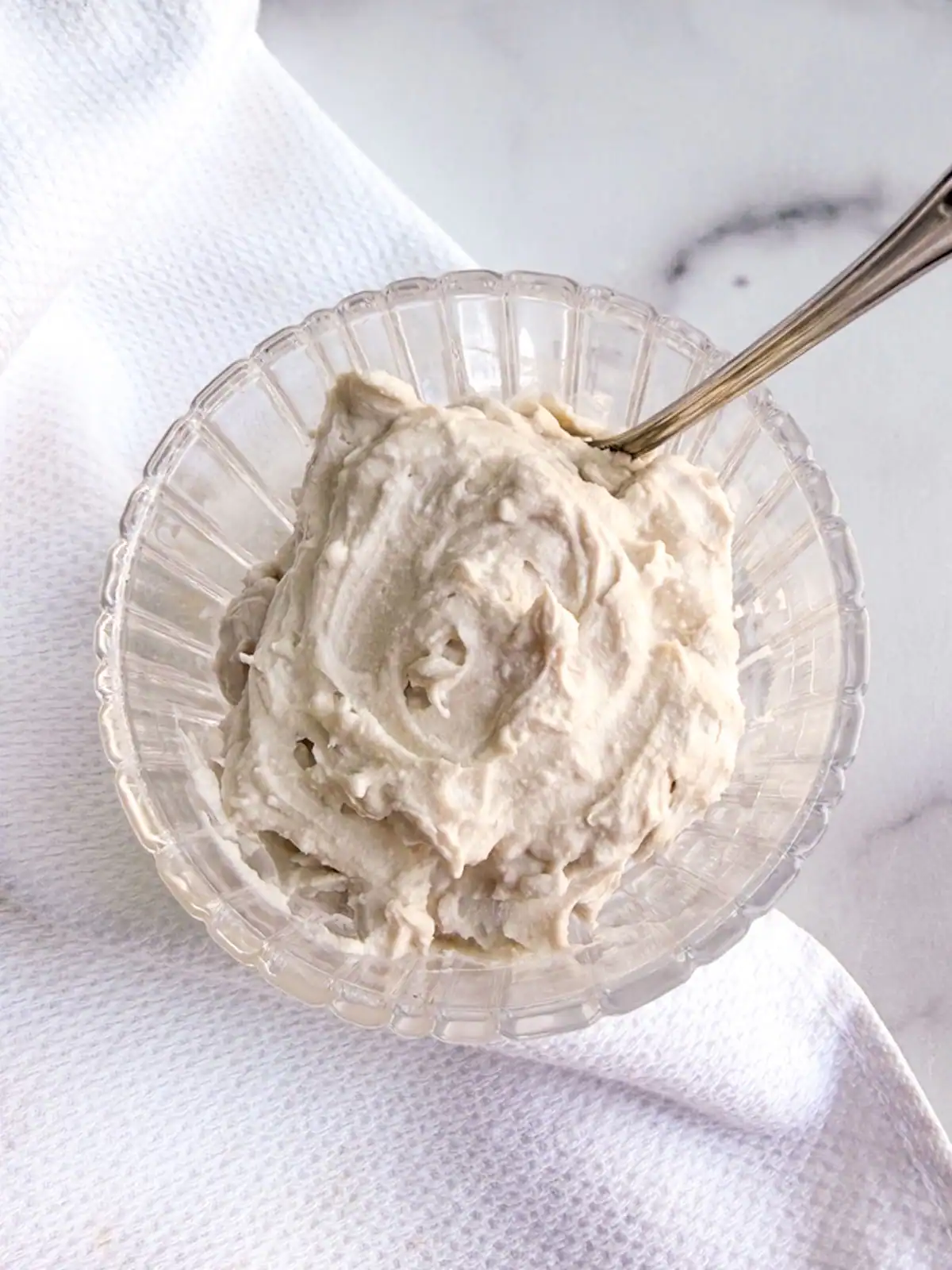Vegan coconut whipped cream.